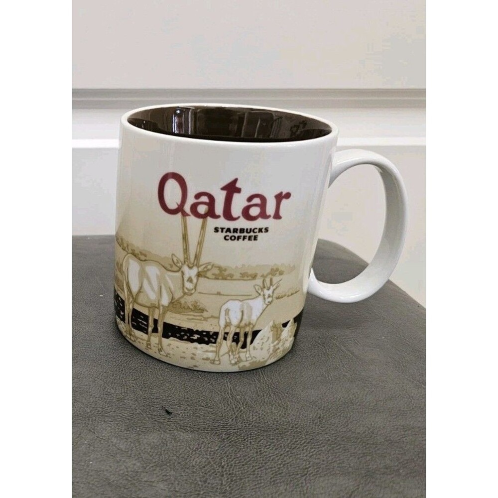 Starbucks Coffee Mug Qatar Global Icon Collector Series 16 oz Oryx